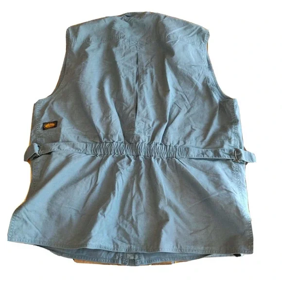 Woolrich Classic Men's Utility Vest Full Zip Size Large Fishing Pockets Green - Picture 2 of 6